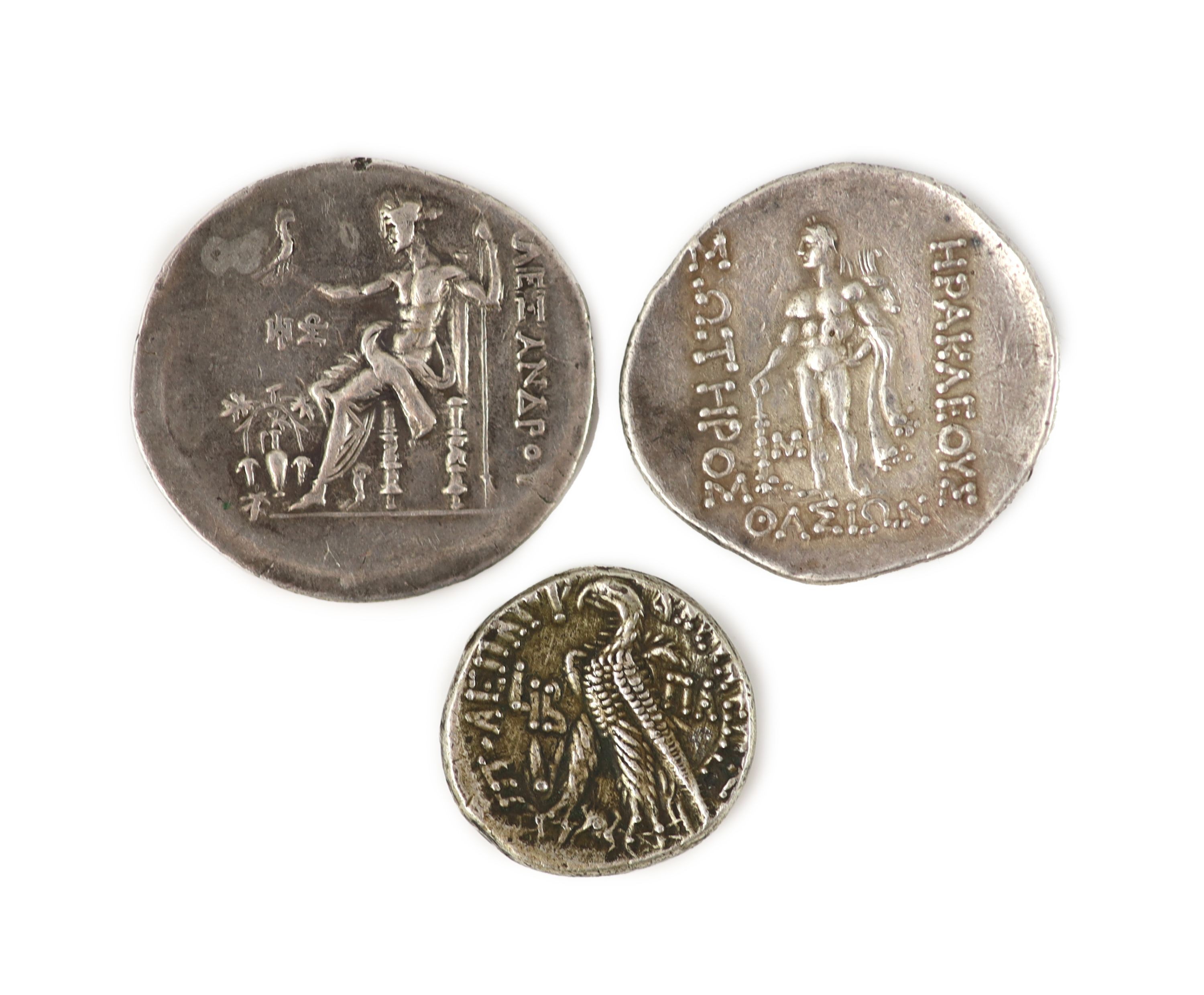 Three Ancient Greek AR Tetradrachm